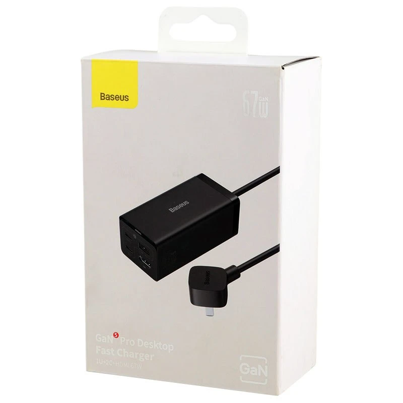 شارژر دیواری فست شارژ Baseus CCGP1100011 4Port GaN5 Pro 3.35A 67W + کابل تبدیل Type-C