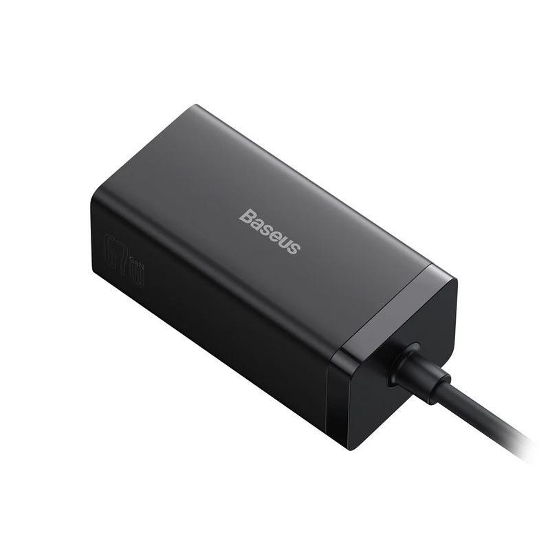 شارژر دیواری فست شارژ Baseus CCGP1100011 4Port GaN5 Pro 3.35A 67W + کابل تبدیل Type-C
