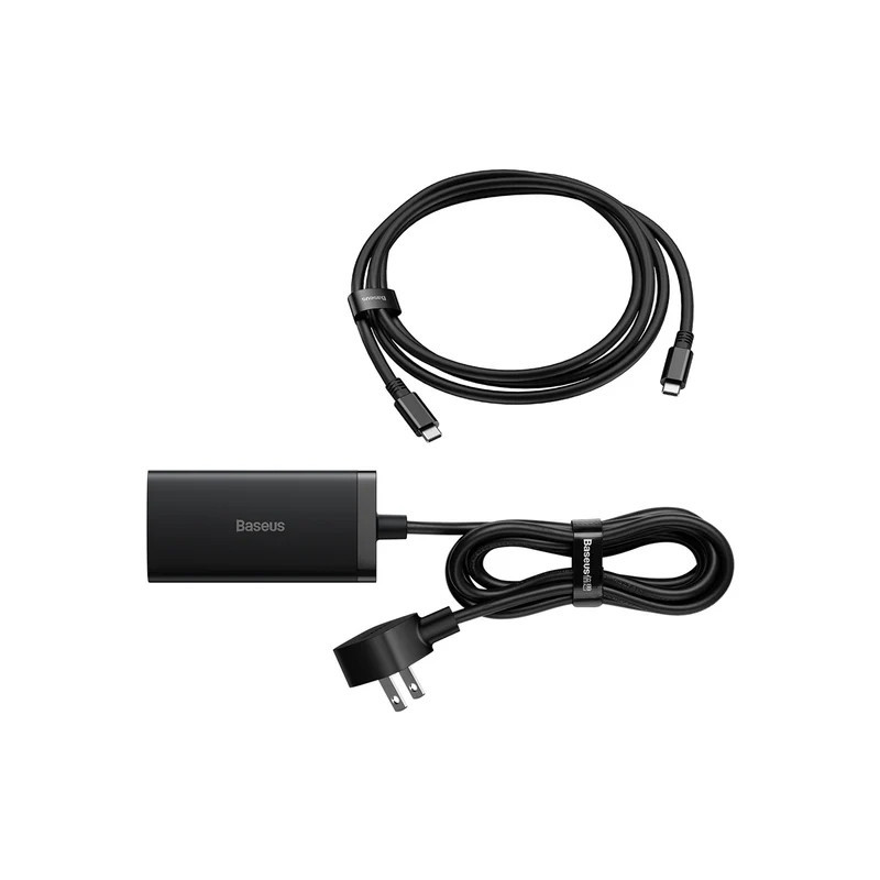 شارژر دیواری فست شارژ Baseus CCGP1100011 4Port GaN5 Pro 3.35A 67W + کابل تبدیل Type-C