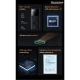 چند راهی برق 3 خانه برق ارت دار باسئوس PSLA00010 با کابل 1.5 متری + شارژر USB و Type-C
