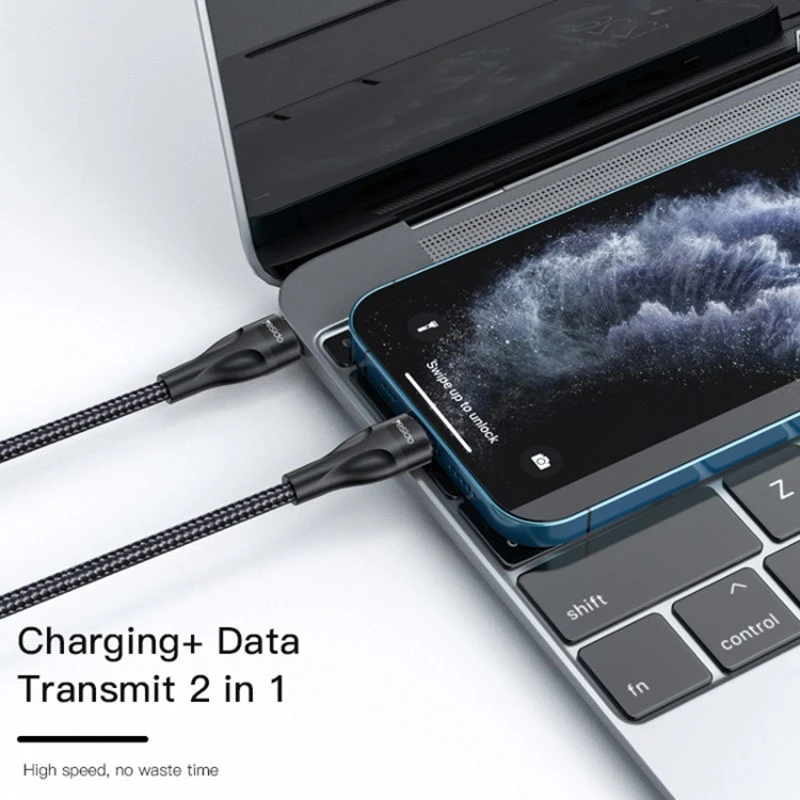 کابل تبدیل کوتاه فست شارژ Yesido CA82 Type-C To Lightning PD 2.4A 30cm