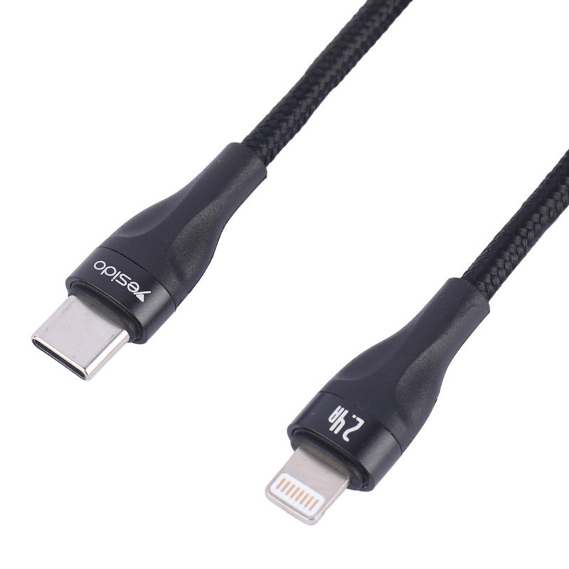 کابل تبدیل کوتاه فست شارژ Yesido CA82 Type-C To Lightning PD 2.4A 30cm