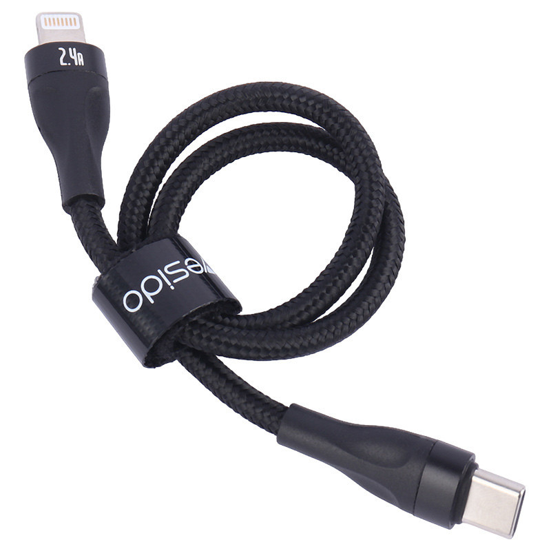 کابل تبدیل کوتاه فست شارژ Yesido CA82 Type-C To Lightning PD 2.4A 30cm