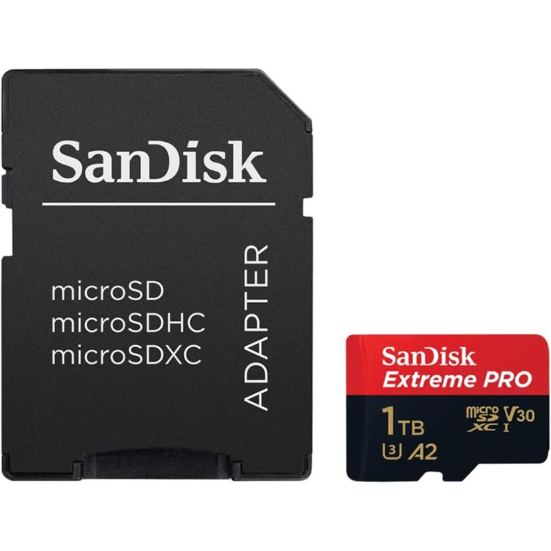 رم میکرو 1 ترابایت سن دیسک SanDisk Extreme Pro V30 U3 A2 C10 200MB/s + خشاب