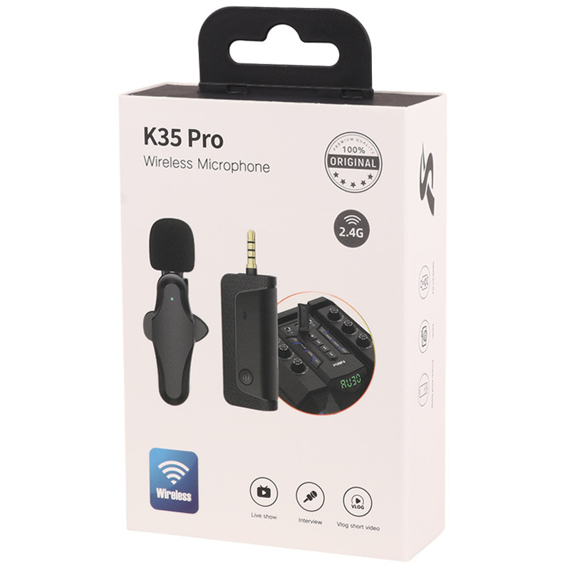میکروفون یقه ای بی سیم K35 Pro 3.5mm