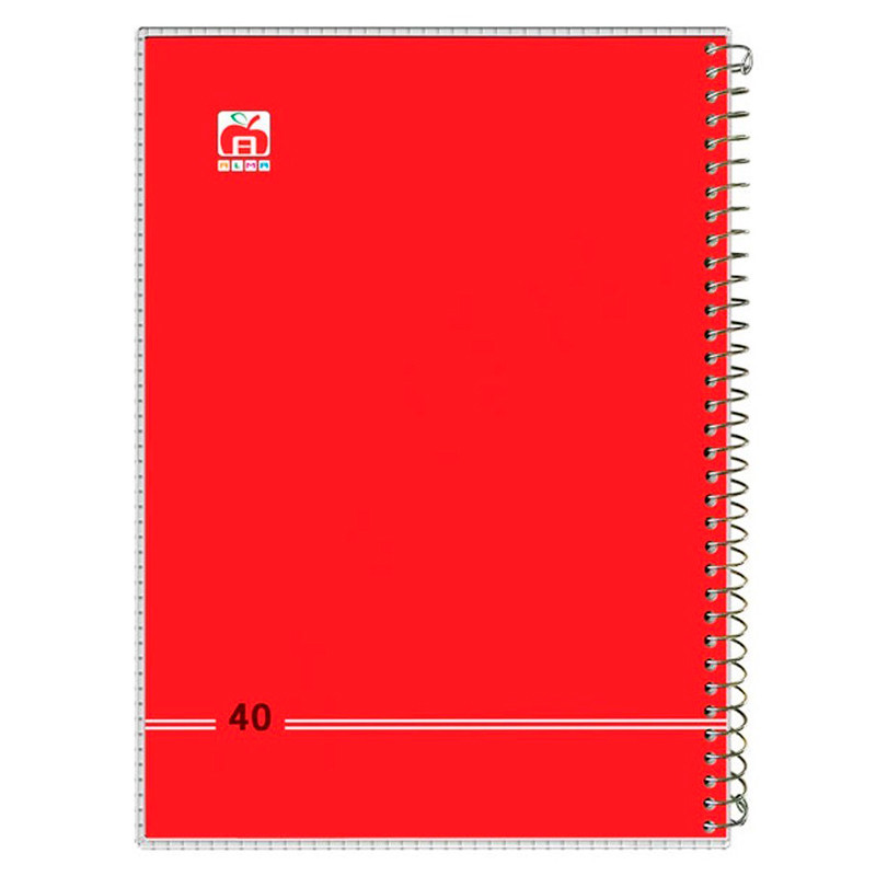 دفتر سیمی 40 برگ طرح رنگی نهال آلما کد 7484