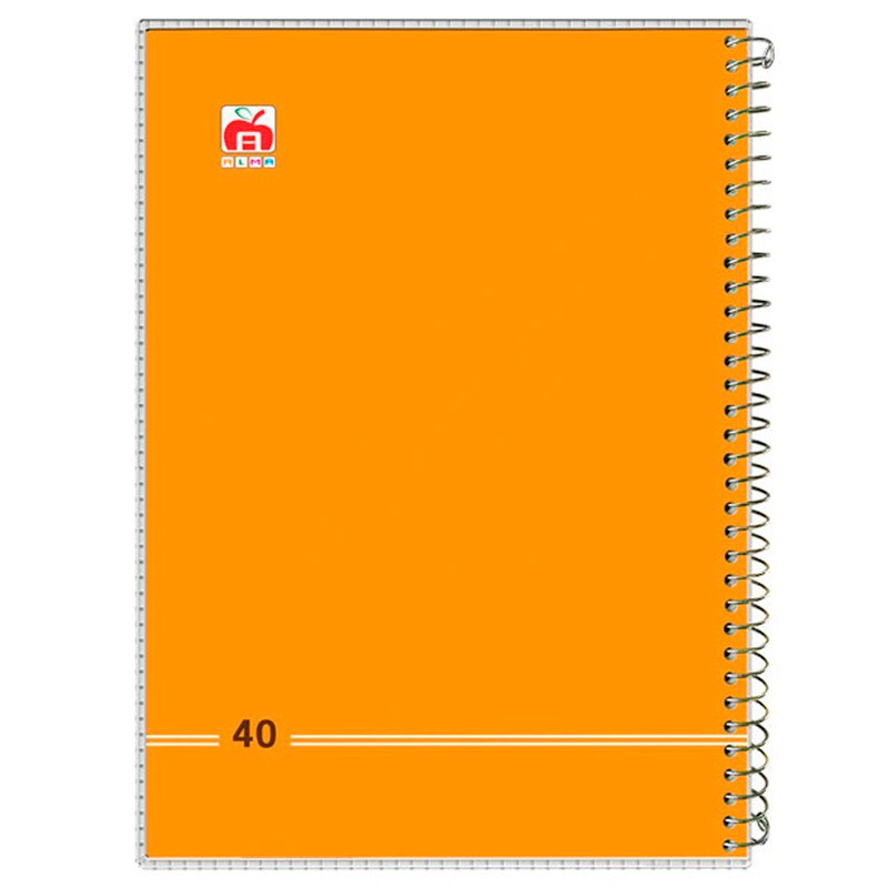 دفتر سیمی 40 برگ طرح رنگی نهال آلما کد 7484