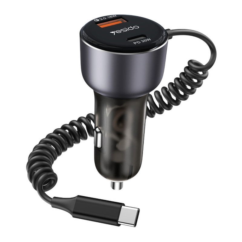 شارژر فندکی فست شارژ Yesido Y56 3A QC3.0 PD 60W 0