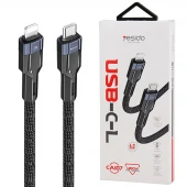 کابل تبدیل فست شارژ Yesido CA107 Type-C To Lightning PD 2.4A 1.2m
