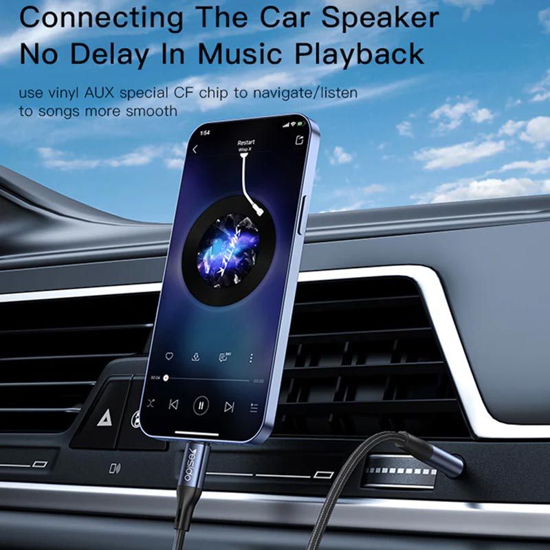 کابل تبدیل Yesido YAU35 Lightning To AUX 1m