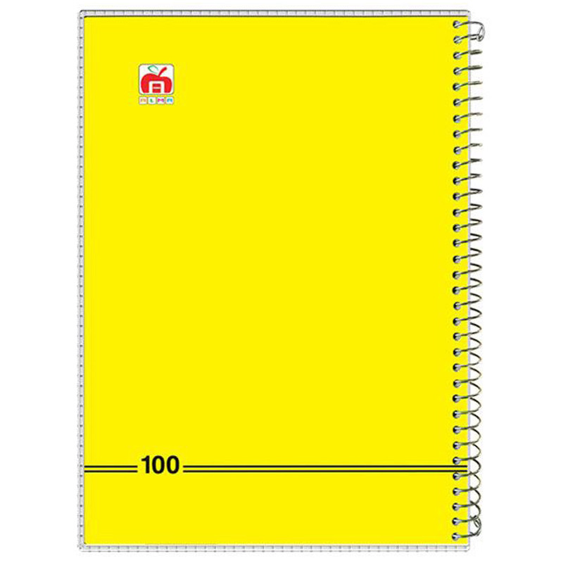 دفتر سیمی 100 برگ طرح رنگی نهال آلما کد 7184