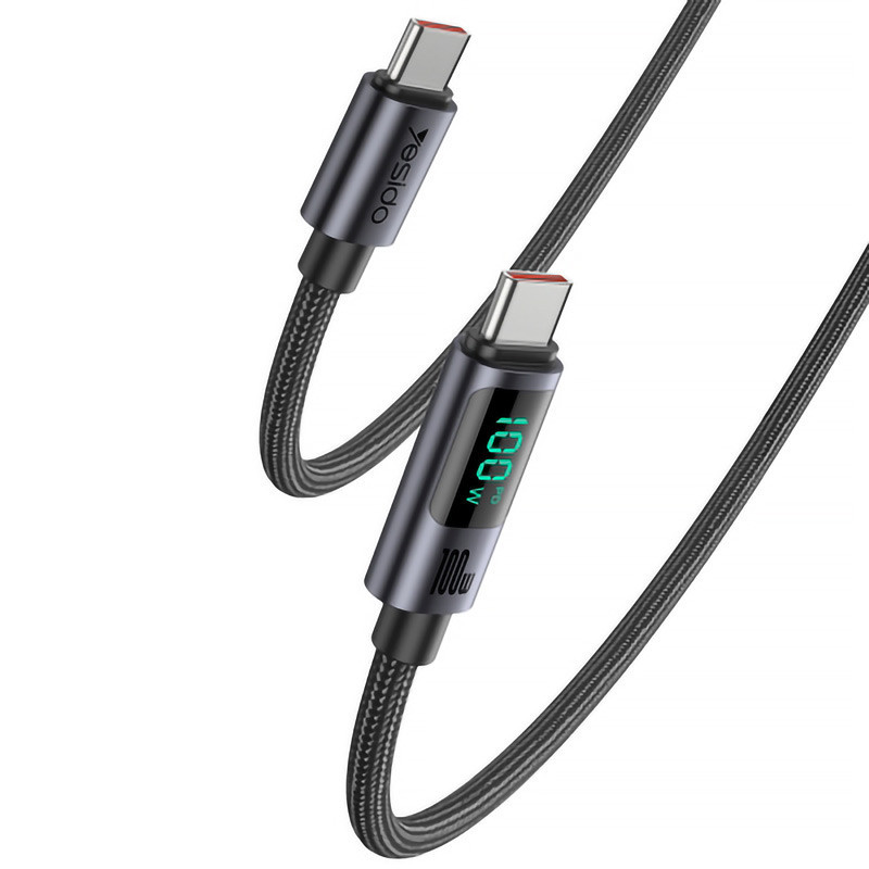 کابل تبدیل فست شارژ Yesido CA158 VOOC QC PD 100W Type-C To Type-C 1.2m