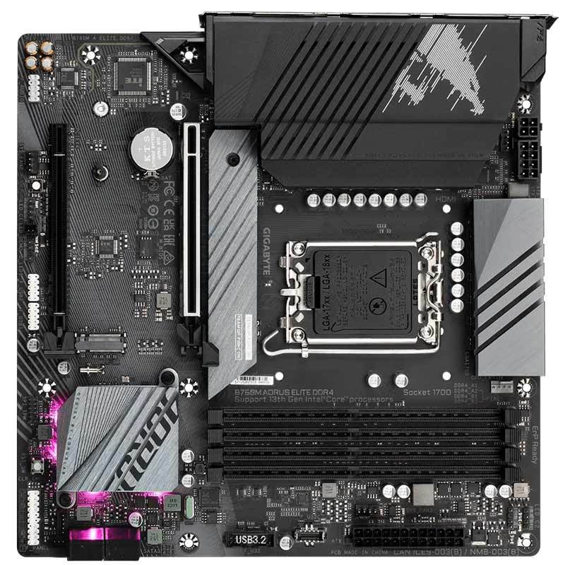 مادربرد گیمینگ گیگابایت Gigabyte B760M Aorus Elite rev.1.0 DDR4 LGA 1700