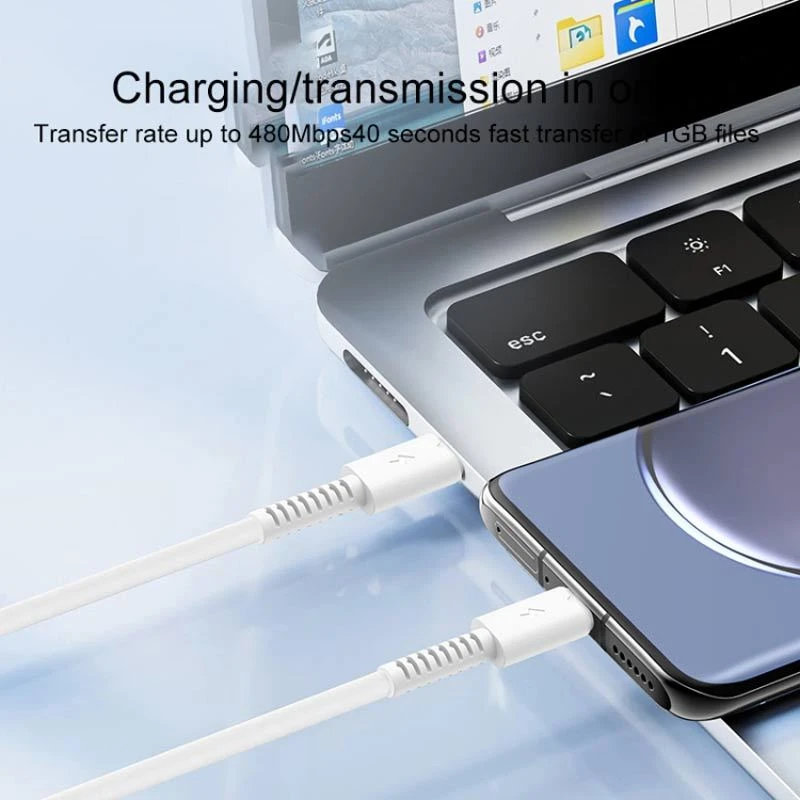 کابل تبدیل فست شارژ Yesido CA154 Type-C To Type-C PD 60W 1m