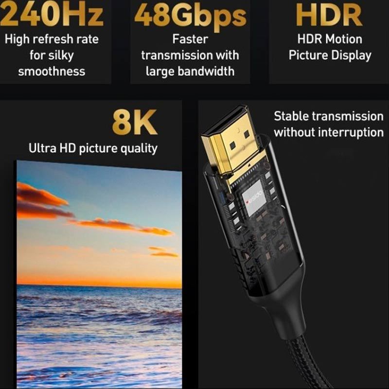 کابل Yesido HM11 HDMI 8K 1.8m