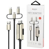 کابل تبدیل Yesido HM14 Lightning/MicroUSB/Type-C to HDMI 2m