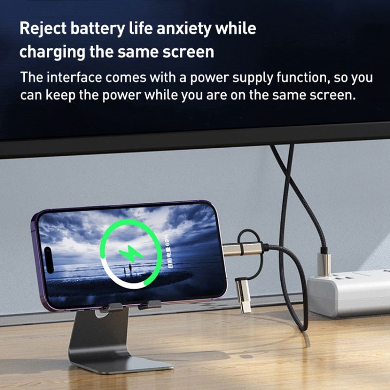 کابل تبدیل Yesido HM14 Lightning/MicroUSB/Type-C to HDMI 2m