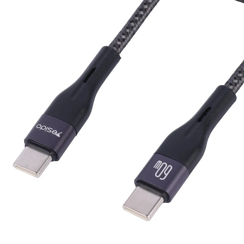 کابل تبدیل فست شارژ Yesido CA156 Type-C To Type-C PD 60W 1m