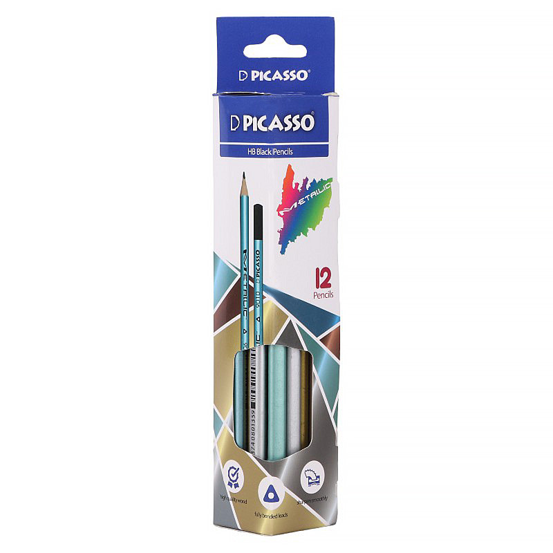 مداد مشکی پیکاسو Picasso Metallic بسته 12 عددی
