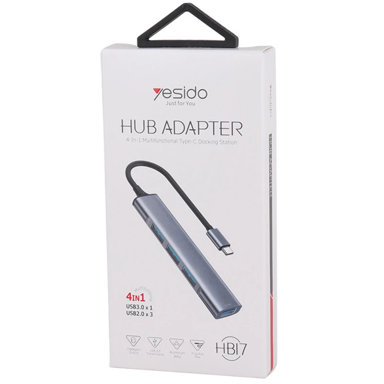 هاب 4 پورت Type-C یسیدو HB17