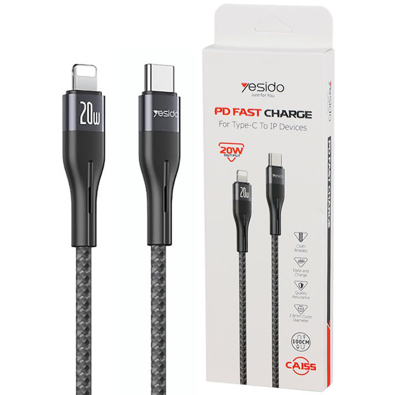 کابل تبدیل فست شارژ Yesido CA155 Type-C To Lightning PD 20W 1m