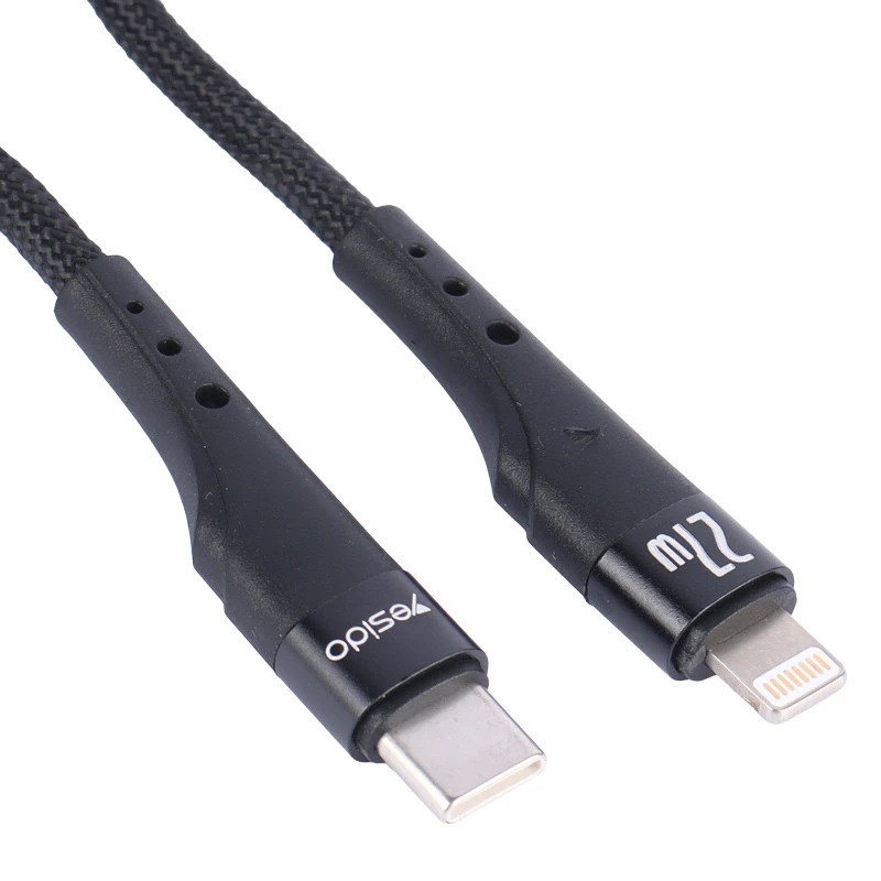 کابل تبدیل فست شارژ Yesido CA115 Type-C To Lightning PD 27W 3m