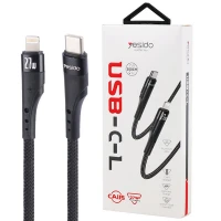 کابل تبدیل فست شارژ Yesido CA115 Type-C To Lightning PD 27W 3m