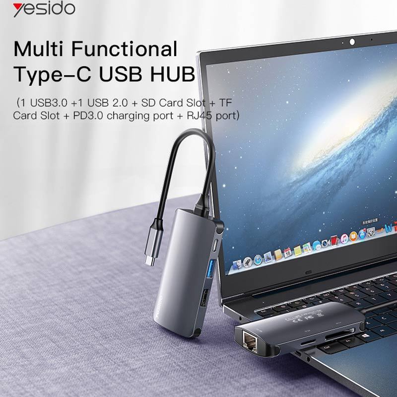 هاب 6 پورت Type-C یسیدو HB15