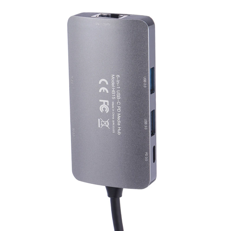 هاب 6 پورت Type-C یسیدو HB15