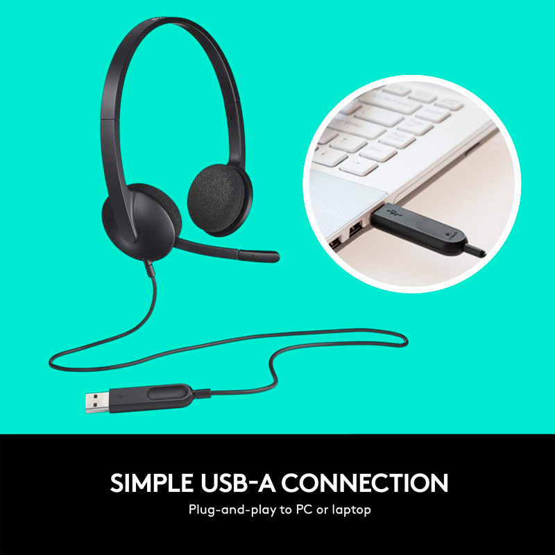 هدست سیم دار Logitech H340