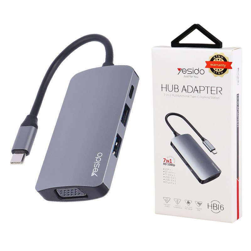 هاب 7 پورت Type-C یسیدو HB16