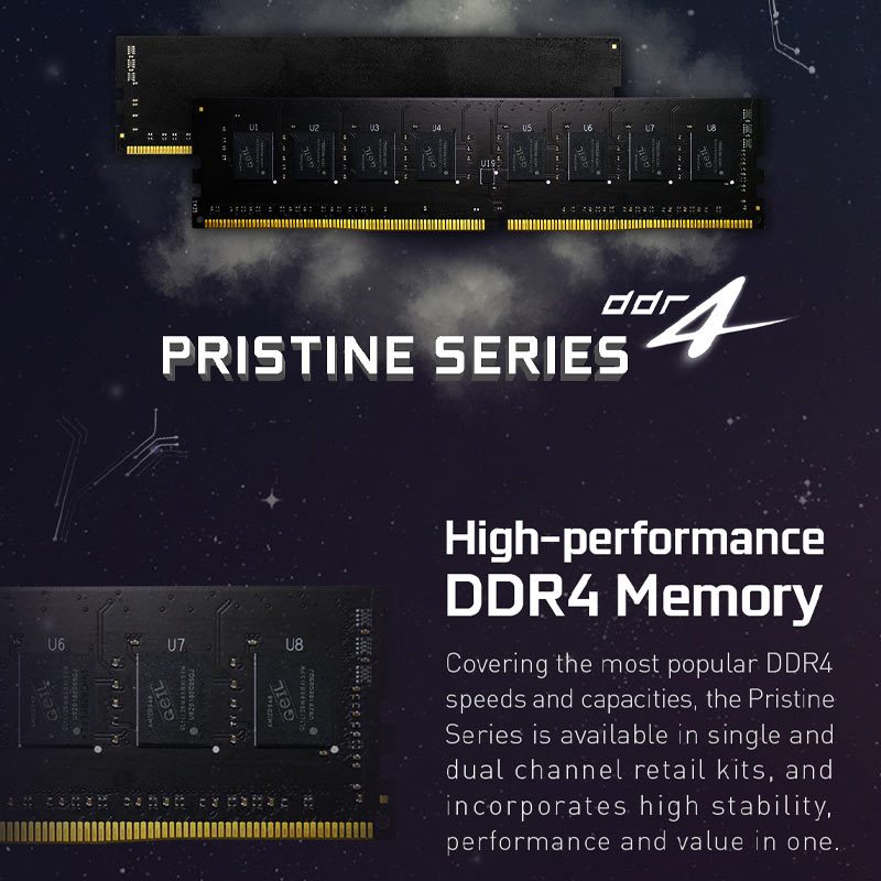 رم کامپیوتر Geil Pristine DDR4 32GB 3200MHz CL22 Single