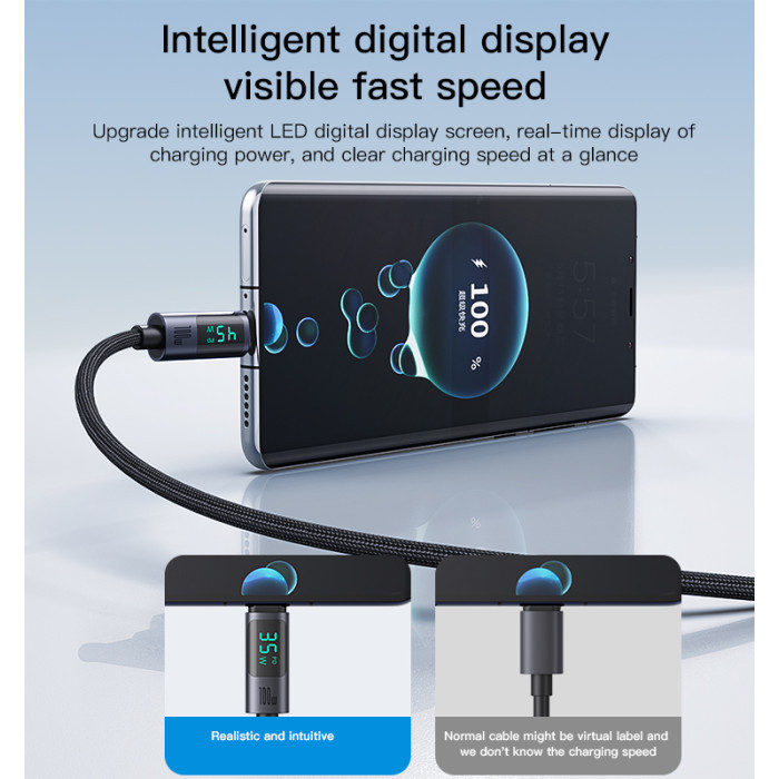 کابل تبدیل فست شارژ Yesido CA158 VOOC QC PD 100W Type-C To Type-C 1.2m