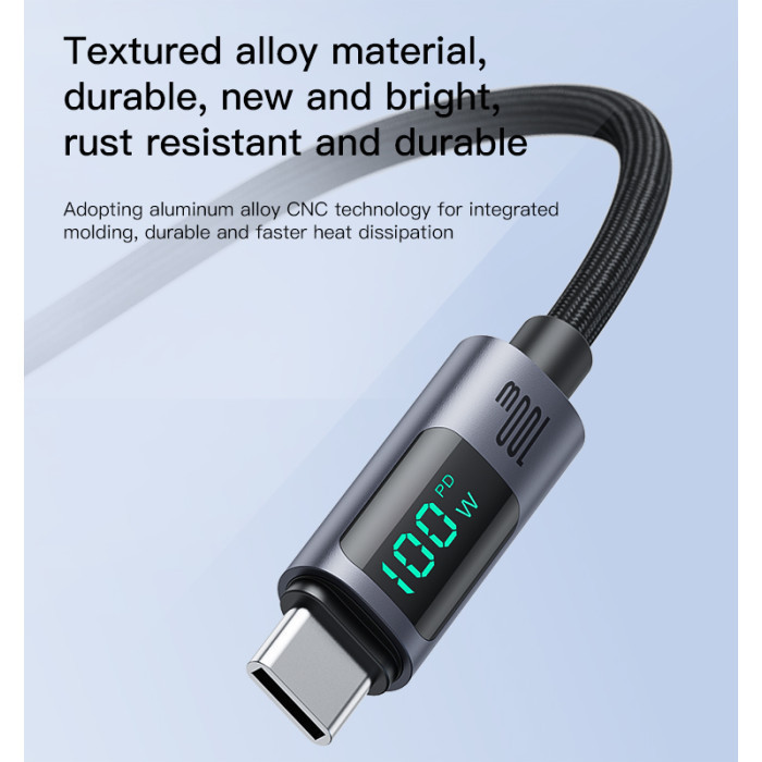 کابل تبدیل فست شارژ Yesido CA158 VOOC QC PD 100W Type-C To Type-C 1.2m