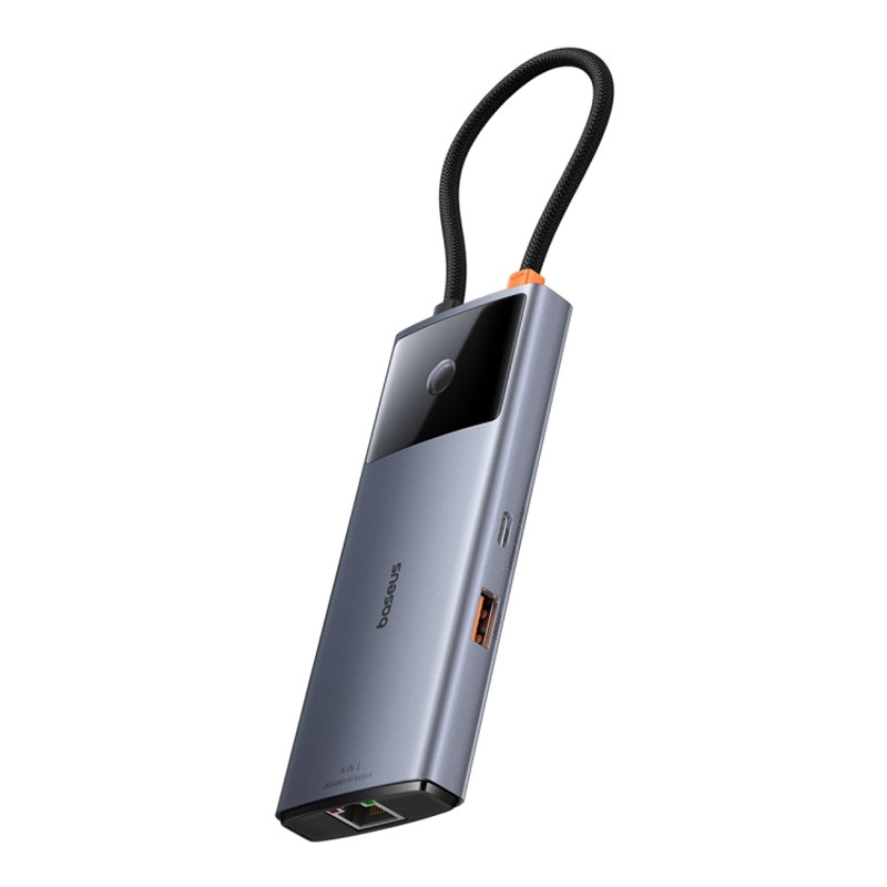 هاب 6 پورت Type-C باسئوس Metal Gleam Series II B00061802813-00