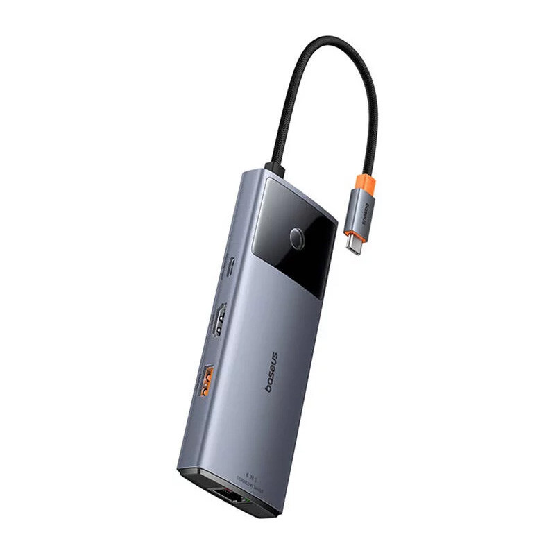 هاب 6 پورت Type-C باسئوس Metal Gleam Series II B00061802813-00