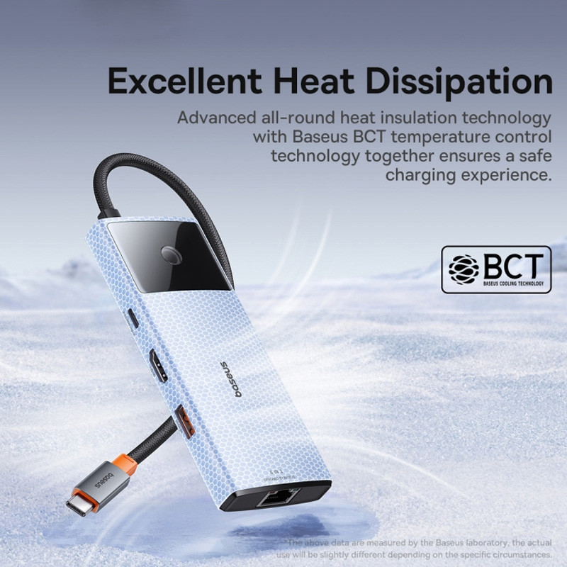 هاب 6 پورت Type-C باسئوس Metal Gleam Series II B00061802813-00