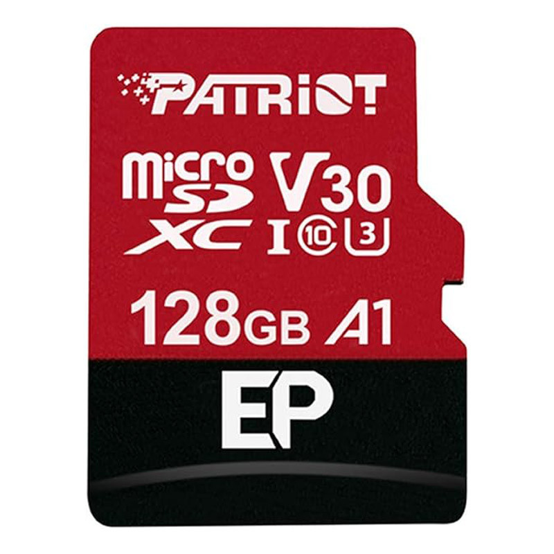 رم میکرو 128 گیگ پاتریوت Patriot EP A1 V30 U3 C10 100MB/s + خشاب