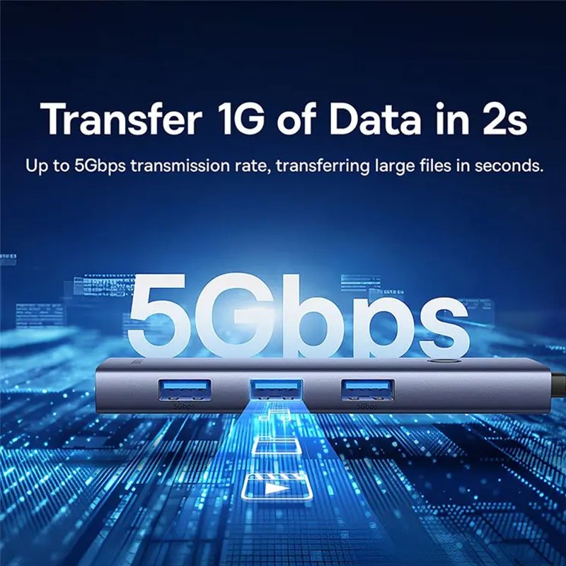هاب 7 پورت Type-C باسئوس UltraJoy Series B00052803811-00