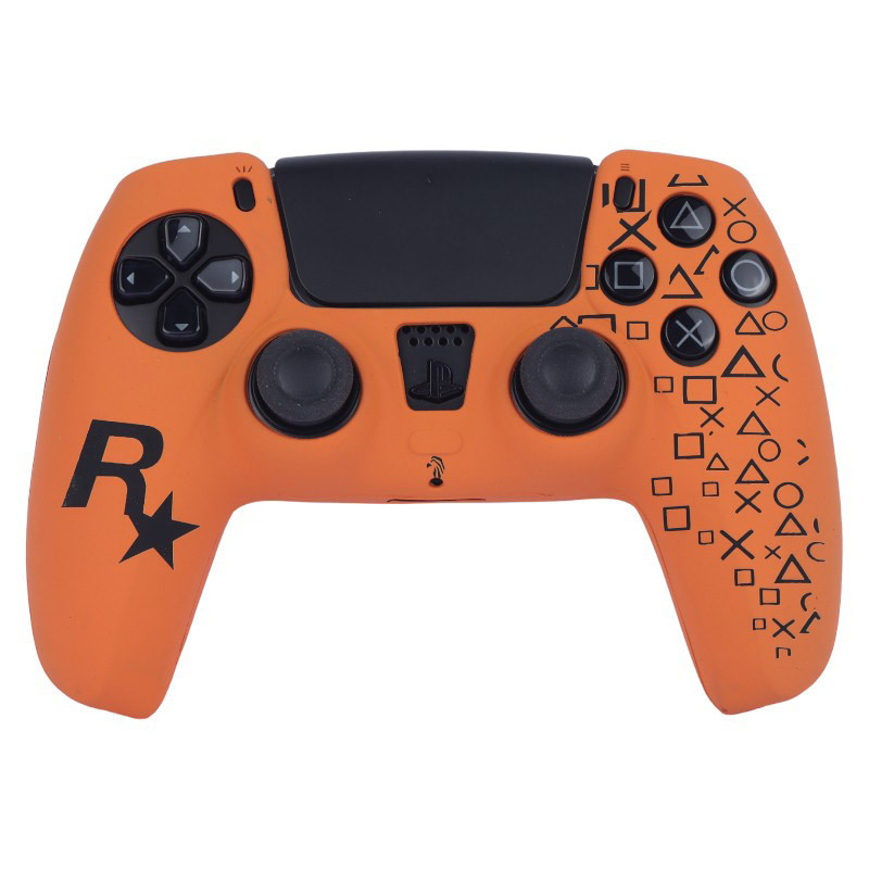روکش دسته بازی PS5 طرح Rockstar Game نارنجی