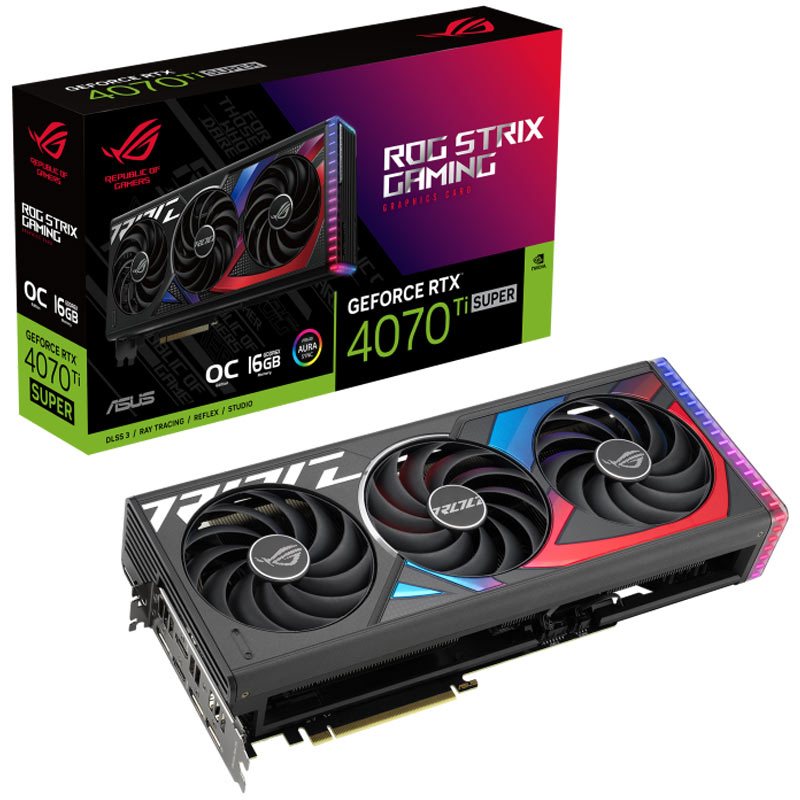 کارت گرافیک Asus ROG Strix GeForce RTX 4070 Ti Super OC Edition 16GB GDDR6X 256Bit