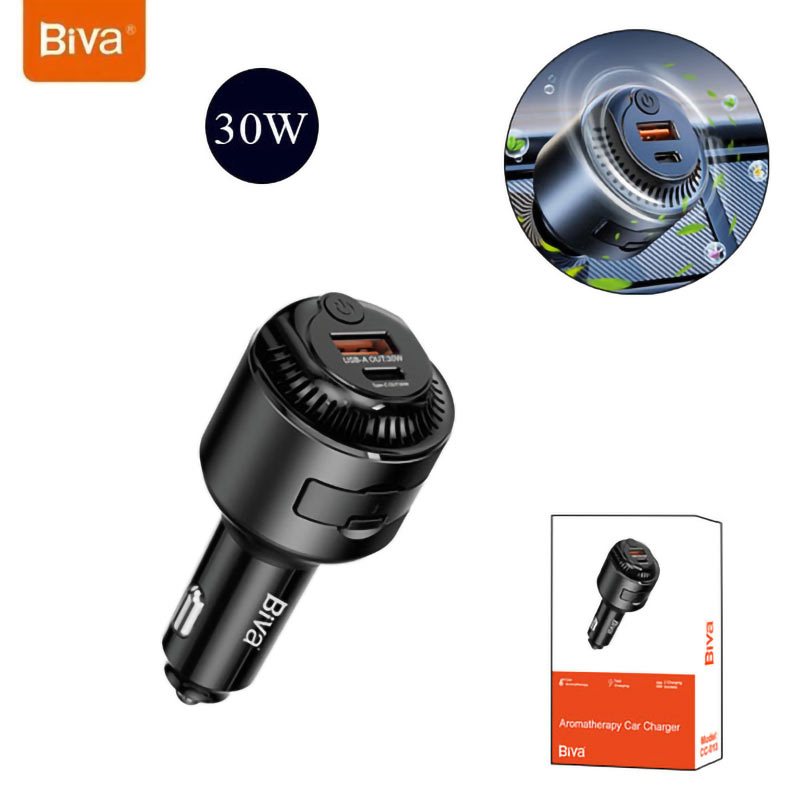 شارژر فندکی و خوشبو کننده خودرو Biva CC-013 3.0A PD 30W