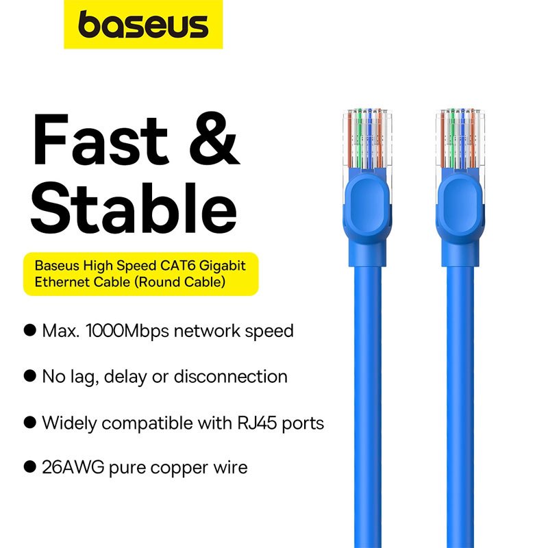 کابل شبکه Baseus High Speed CAT6 PCWL-A B00133204311 1m
