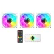 فن کیس گیم مکس GameMax KF300 ARGB White 12*12 بسته 3 عددی
