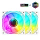 فن کیس گیم مکس GameMax KF300 ARGB White 12*12 بسته 3 عددی