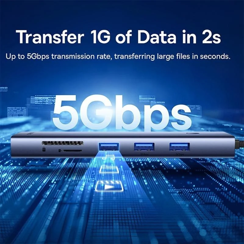 هاب 10 پورت Type-C باسئوس UltraJoy Series BS-OH161 B0005280C811-00