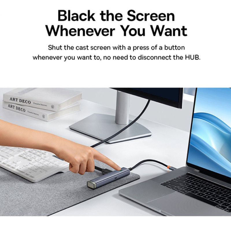 هاب 6 پورت Type-C باسئوس UltraJoy Series UBS-OH164 B00052802811-01