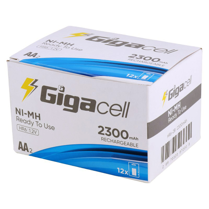 باتری دوتایی قلمی شارژی Gigacell AA 2300mAh