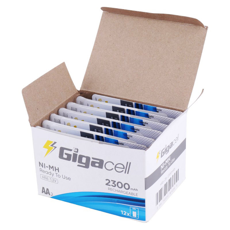 باتری دوتایی قلمی شارژی Gigacell AA 2300mAh