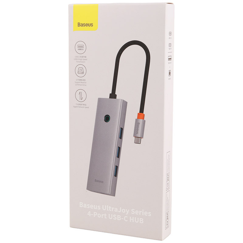 هاب Baseus BS-OH109 Type-C To USB 3.0/RJ45